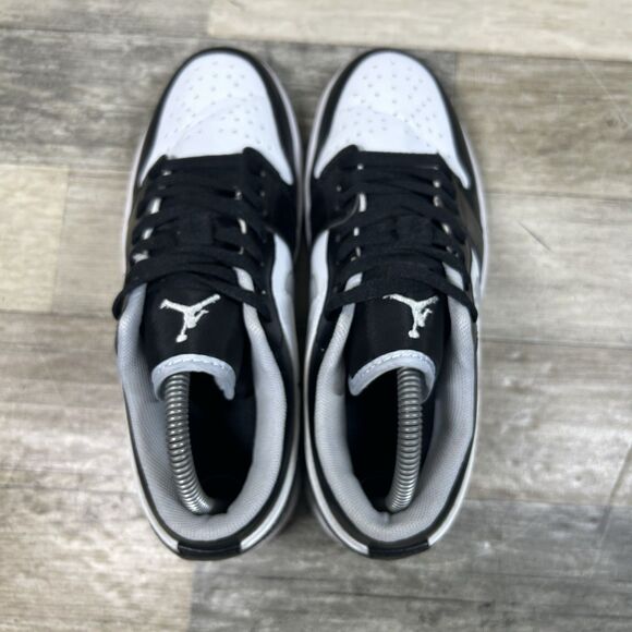 Nike Air Jordan 1 Low Retro Shadow Toe Men's 7 Black White Gray Shoes 553558-040 - Picture 6 of 8